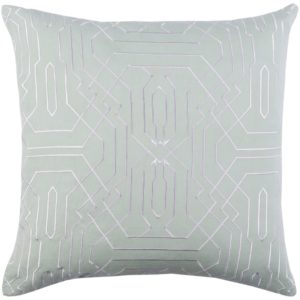 Green Lily and White Ridgewood Pillow by Surya