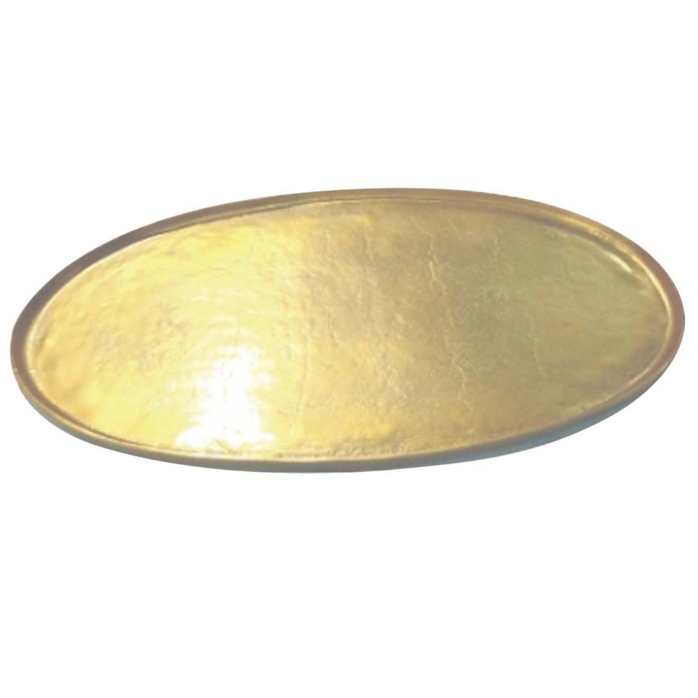 Oversized Antique Brass Metal Trays