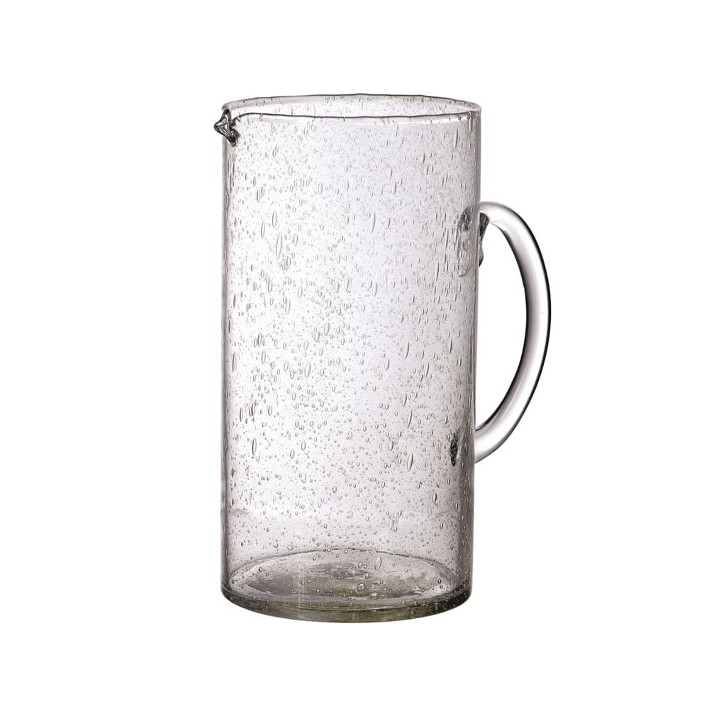 Clear Bubble Glass Pitcher