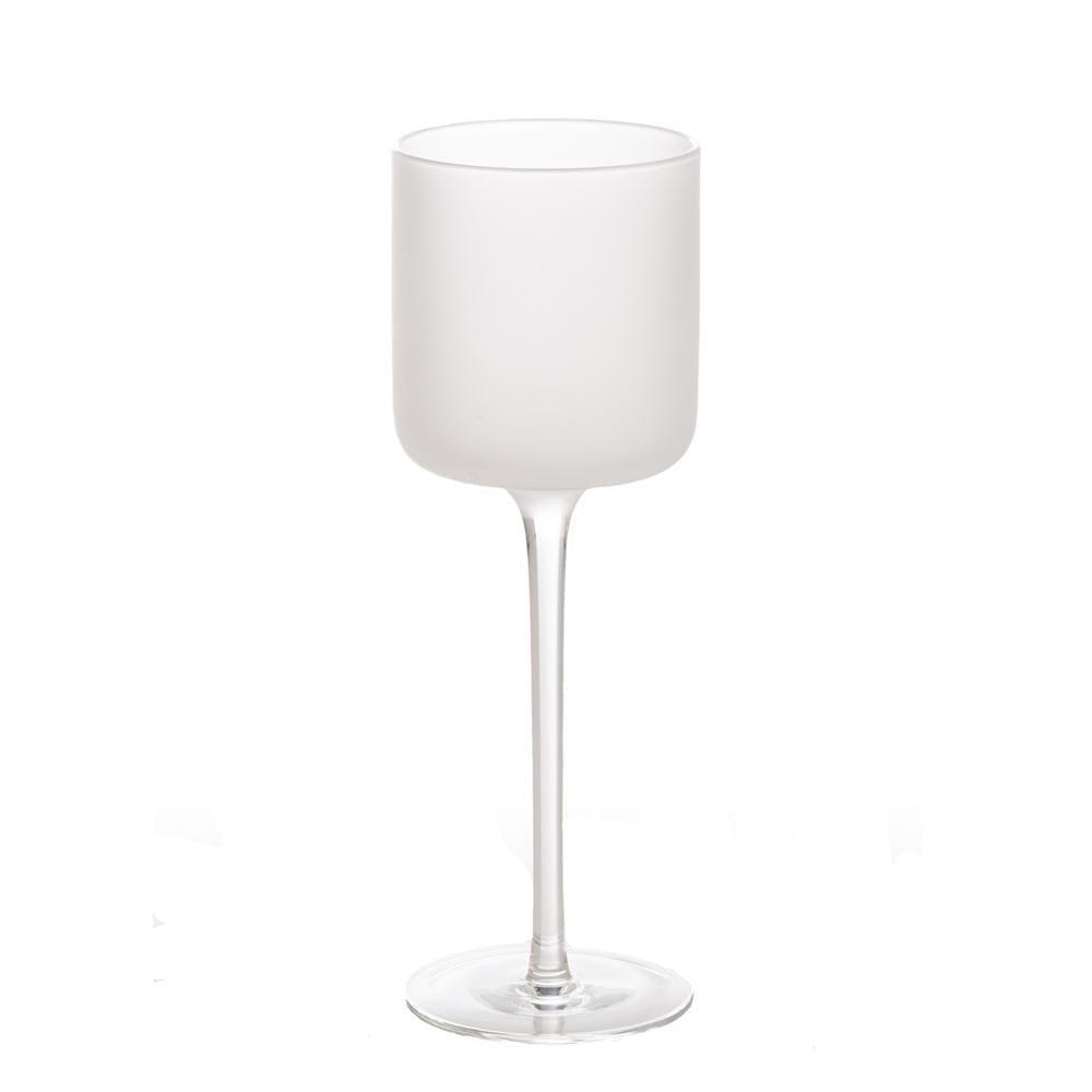  Abigails Frosted Wine Glass, Set of 4, White : Home & Kitchen