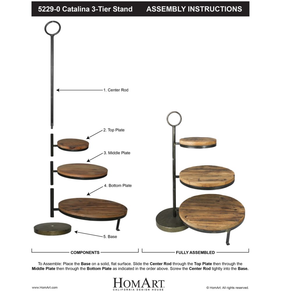 Catalina Three Tier Staggered Stand by HomArt - Image 3