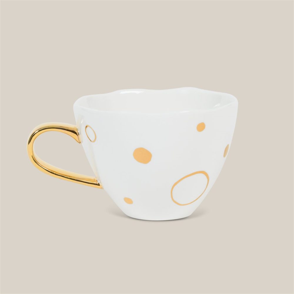 White with Gold Circles Good Morning Cup Set of 2 by Urban Nature Culture - Image 2