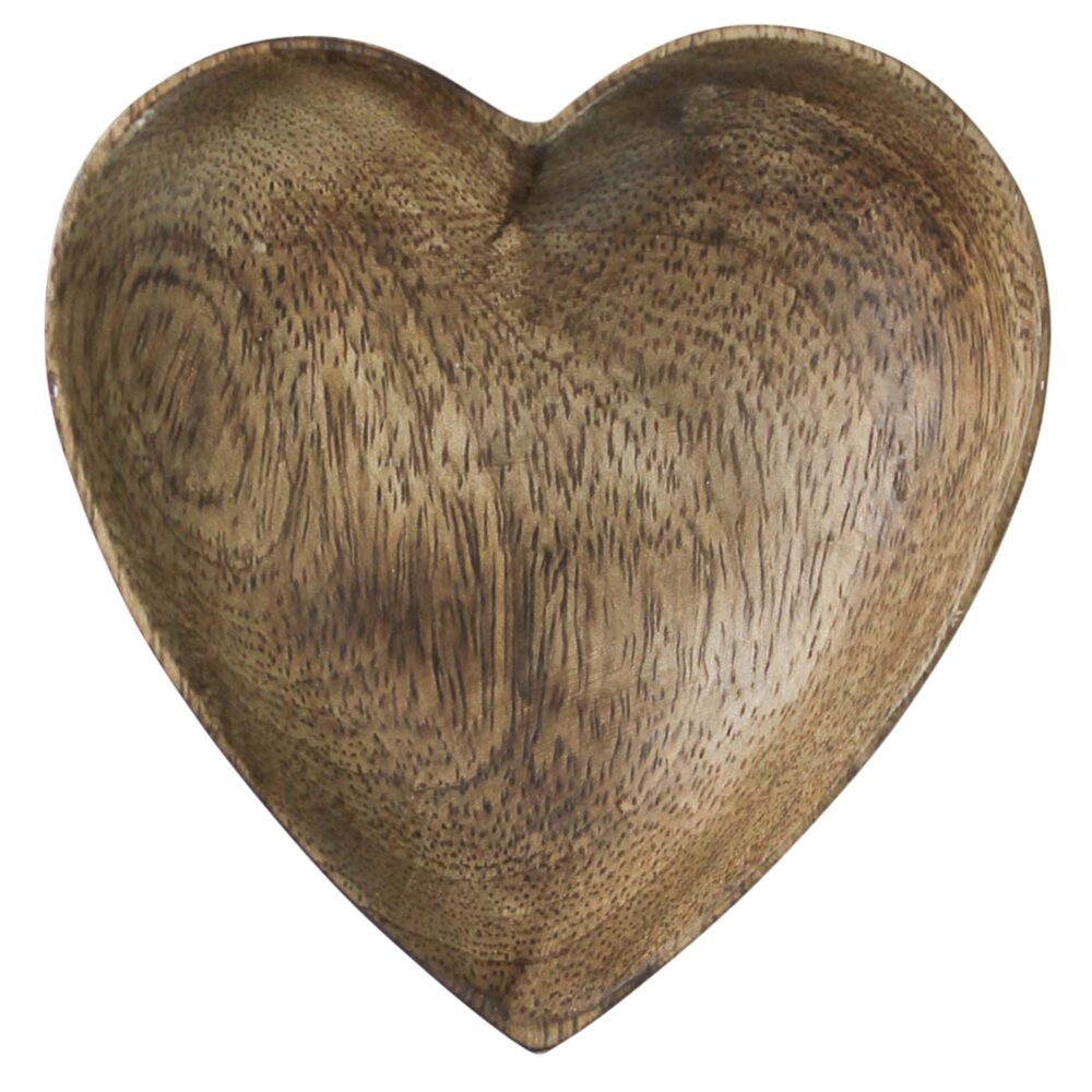 Wood Heart Tray Set of 2 by HomArt