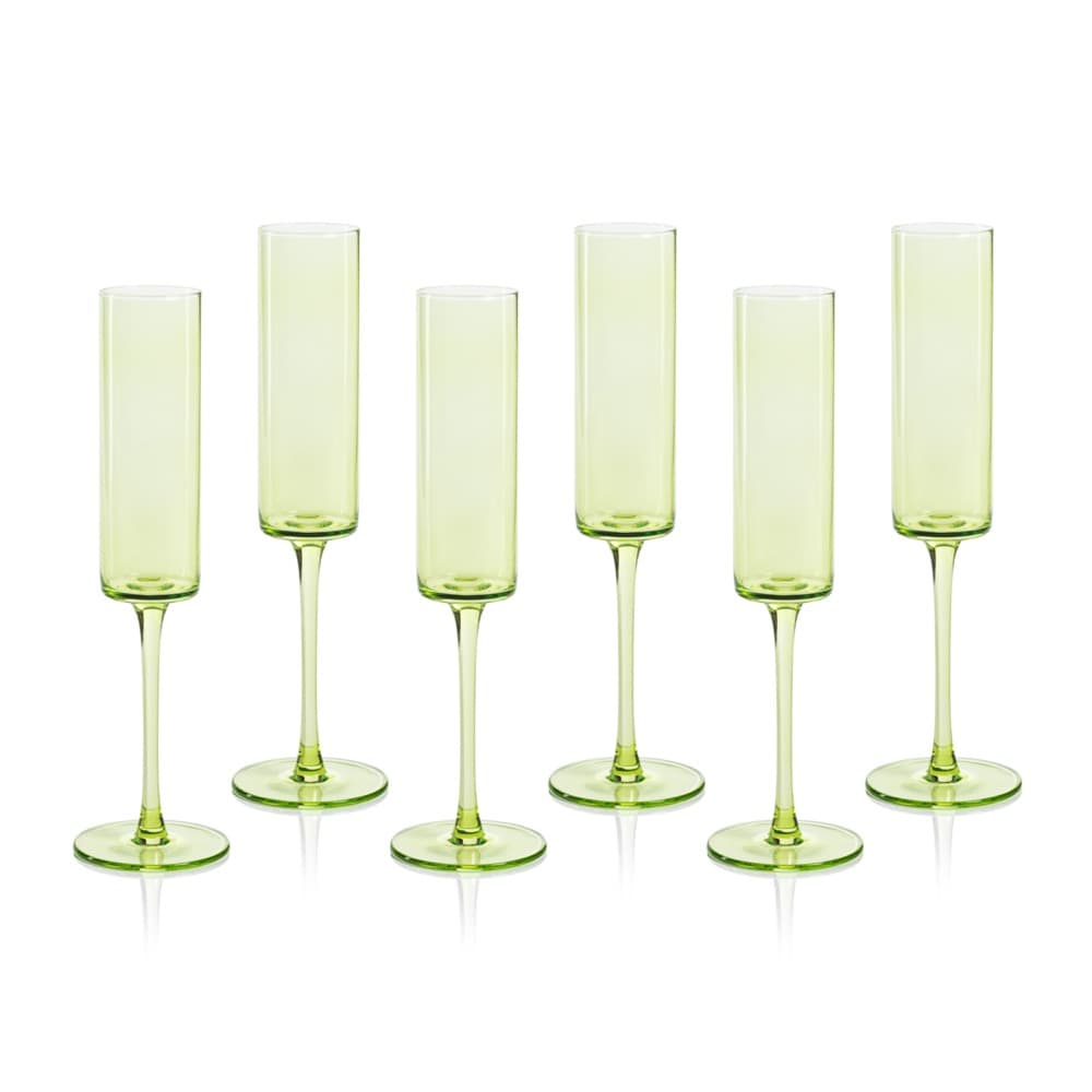 lime green flutes