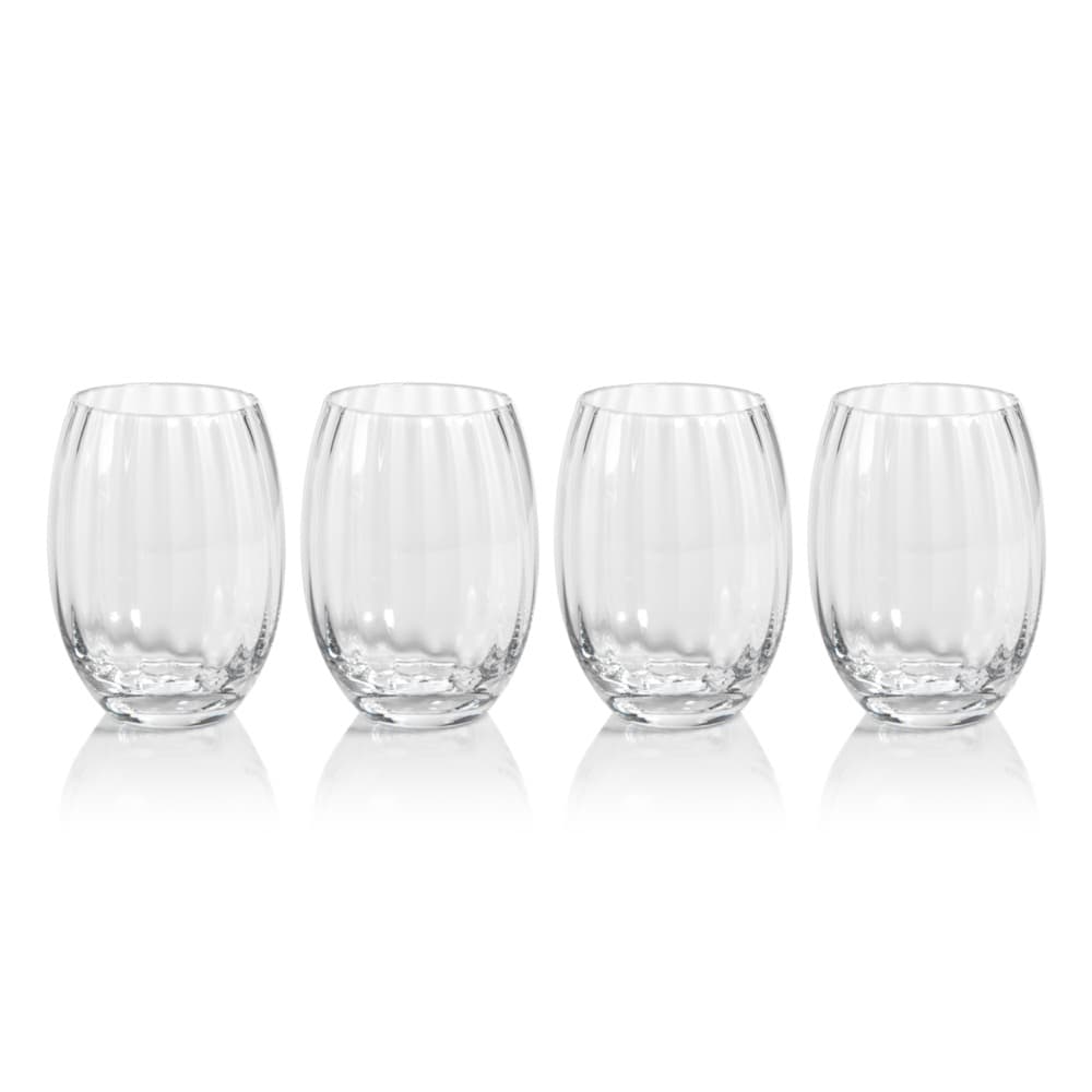 Luster Red Stemless All Purpose Glasses - Set of 6
