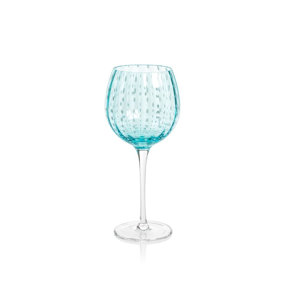 Blue Stem Crystal Champagne Flutes 7 oz Set-4