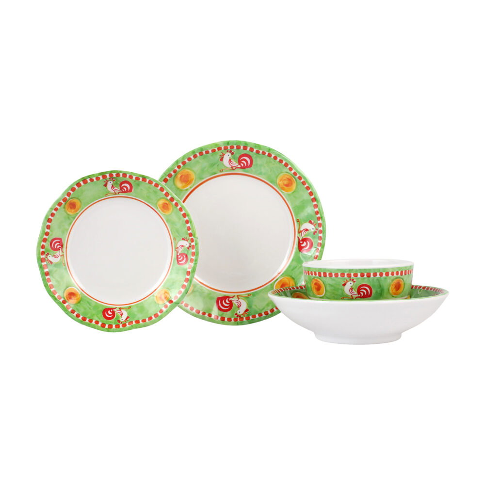 Melamine Campagna Gallina Four-Piece Place Setting by VIETRI