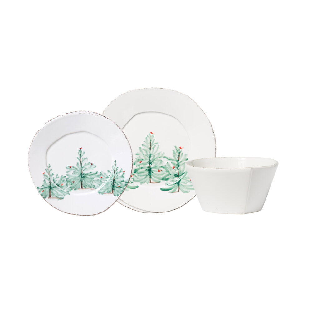 Melamine Lastra Holiday Three-Piece Place Setting by VIETRI