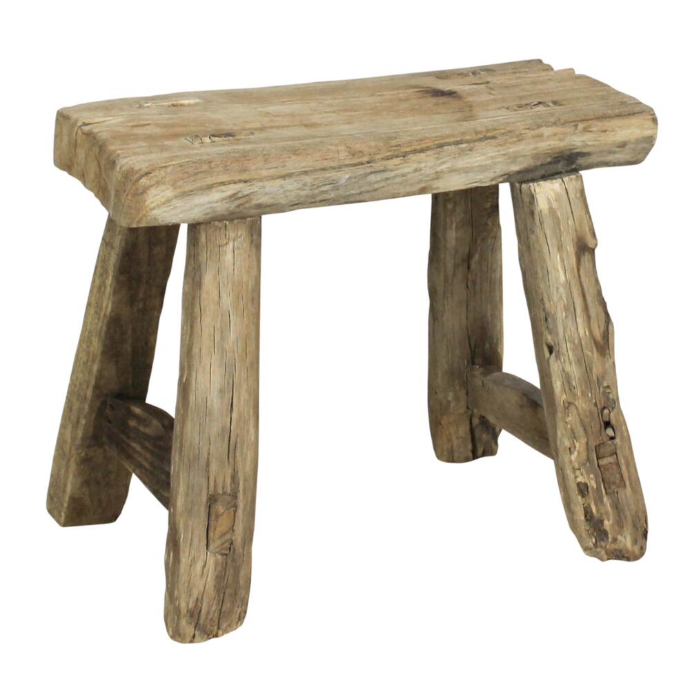 Hokkaido Elm Wood Foot Stool by HomArt - Image 3