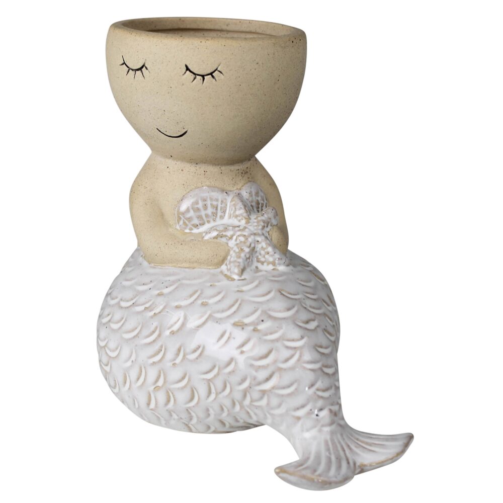 Sitting Mermaid Ceramic Cachepot by HomArt - Image 2