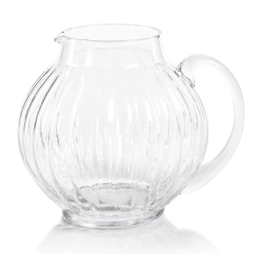 Clear Bubble Glass Pitcher