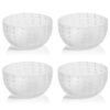 Pink Pescara White Dot Condiment Glass Bowls, Set of 4 by Zodax