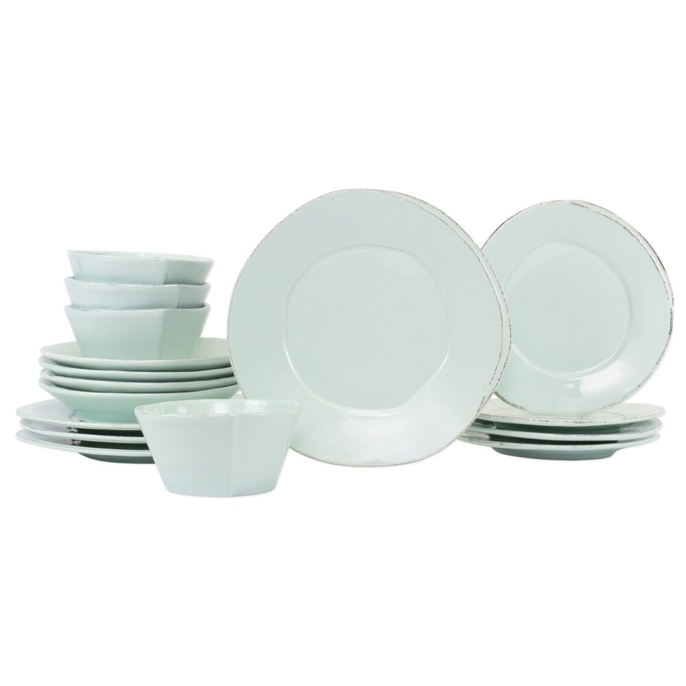 Lastra Aqua Sixteen-Piece Place Setting by VIETRI