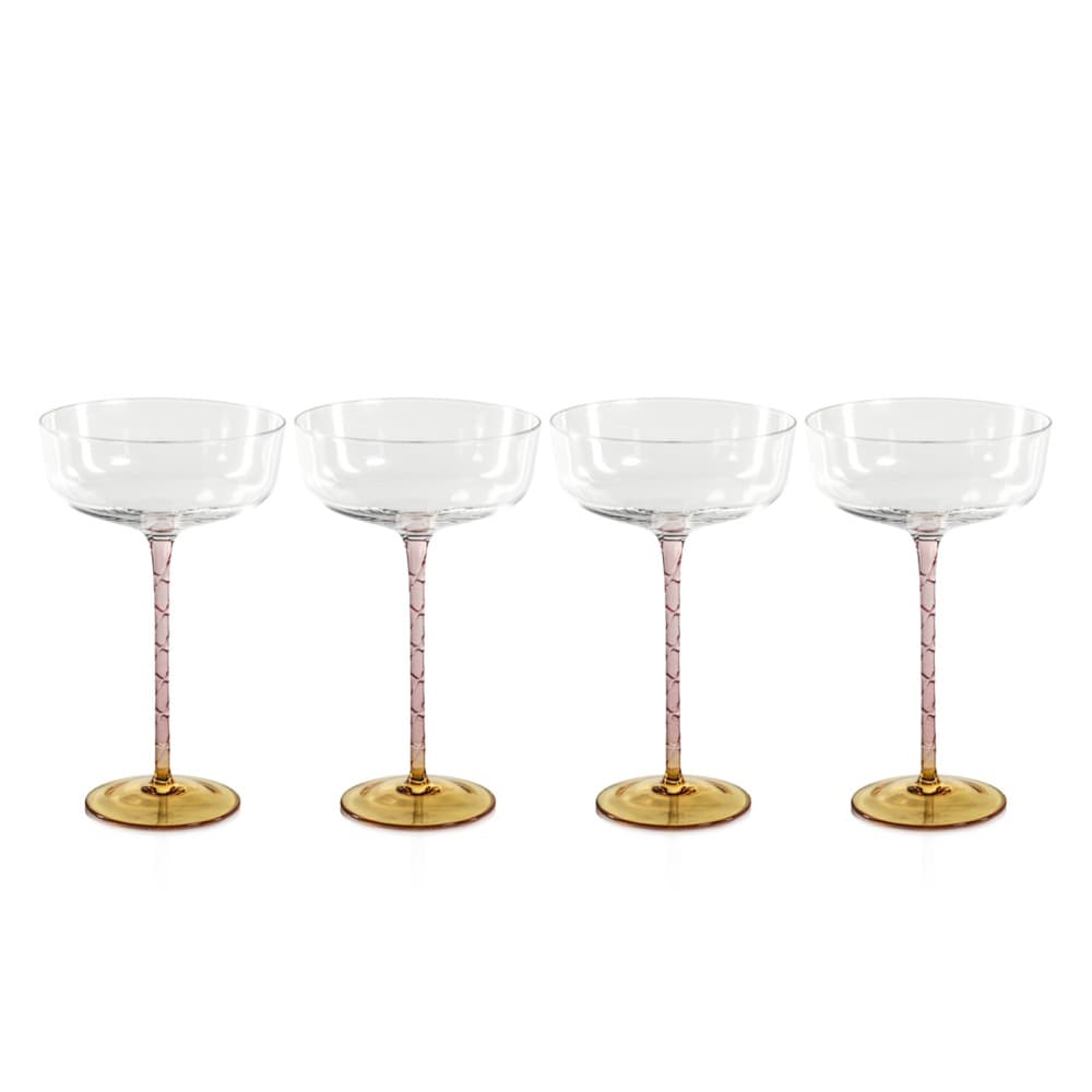 Sachi Cocktail / Martini Glasses, Set of 4 by Zodax