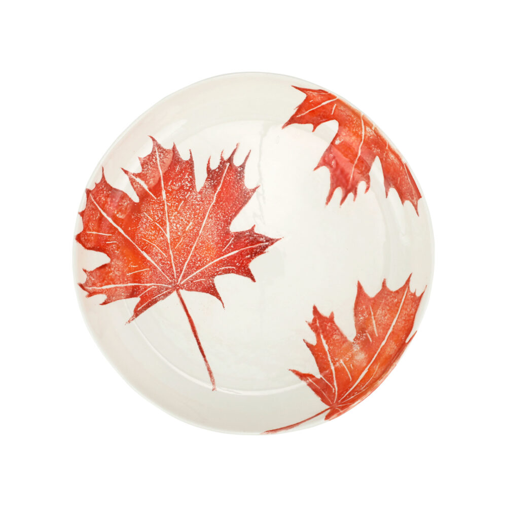 Autunno Maple Leaves Round Shallow Bowl by VIETRI