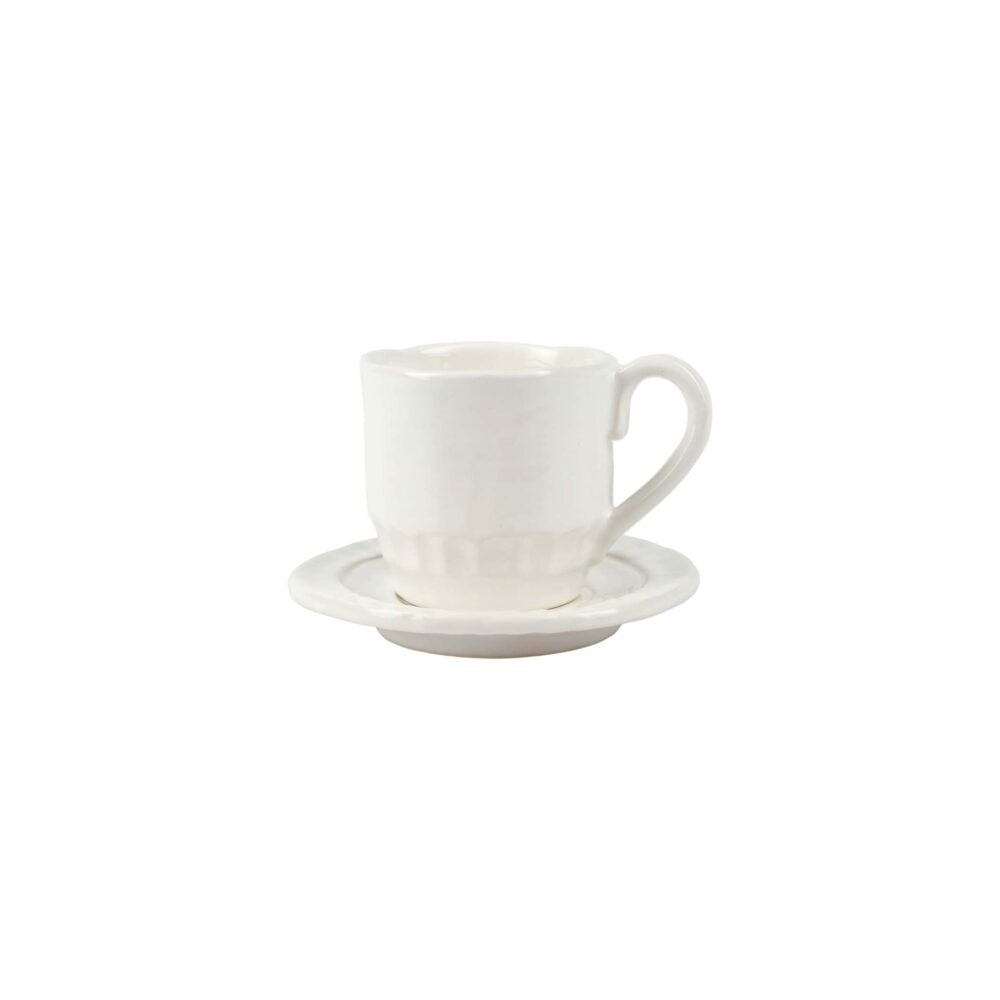 Pietra Serena Espresso Cup & Saucer by VIETRI