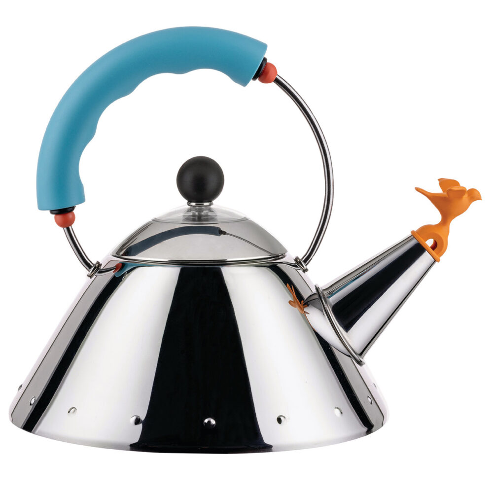 Michael Graves Stainless Steel Whistling Bird Kettle Blue by Alessi