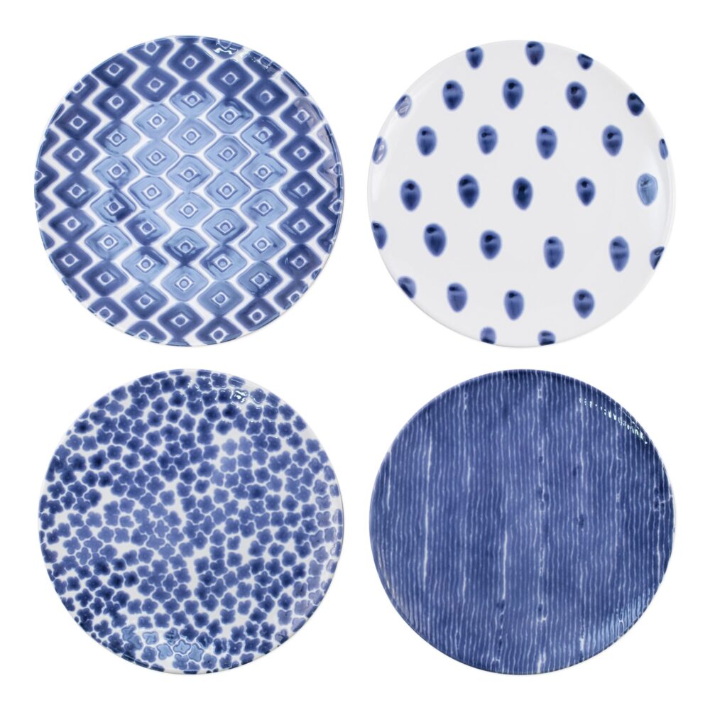 Santorini Assorted Dinner Plates - Set of 4 by Viva VIETRI