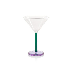 Teal & Lilac Vireo Martini Glasses, Set of 4 by Zodax