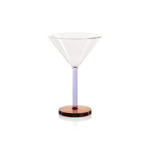 Lilac & Amber Vireo Martini Glasses, Set of 4 by Zodax