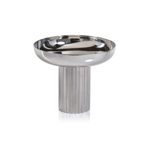 Stassi Polished Stainless Steel Footed Bowl by Zodax