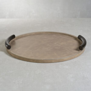 Cameroon Mink Leather Serving Tray by Zodax