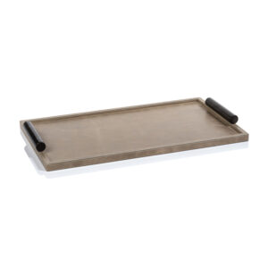 Cameroon Mink Leather Serving Tray by Zodax