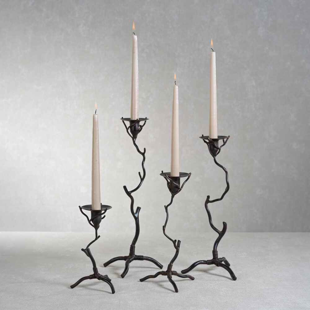 8" Brunel Twig Design Wrought Iron Candleholder   by Zodax