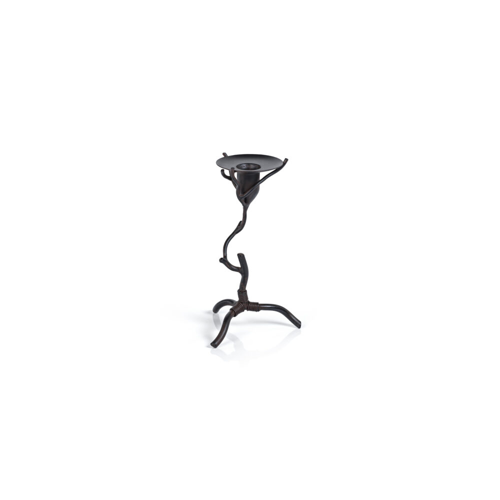 8" Brunel Twig Design Wrought Iron Candleholder   by Zodax