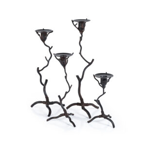 8" Brunel Twig Design Wrought Iron Candleholder   by Zodax