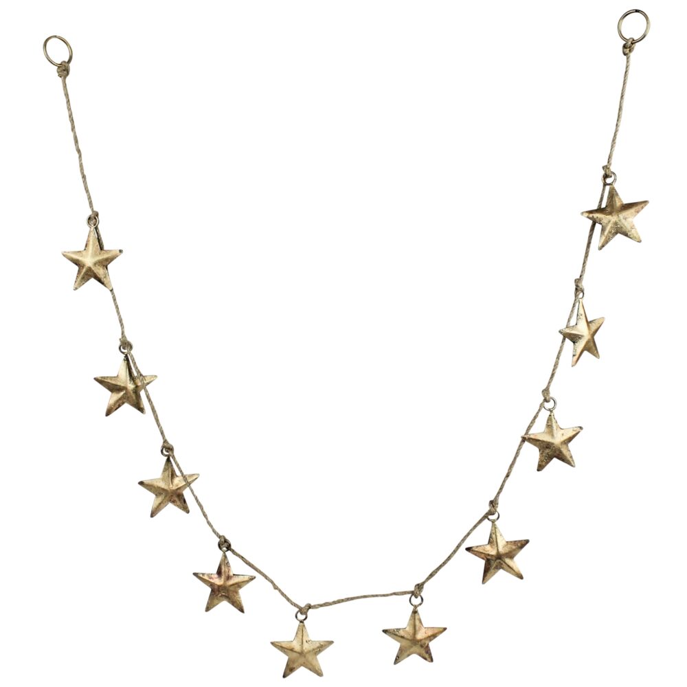 Antique Brass Star Garland by HomArt