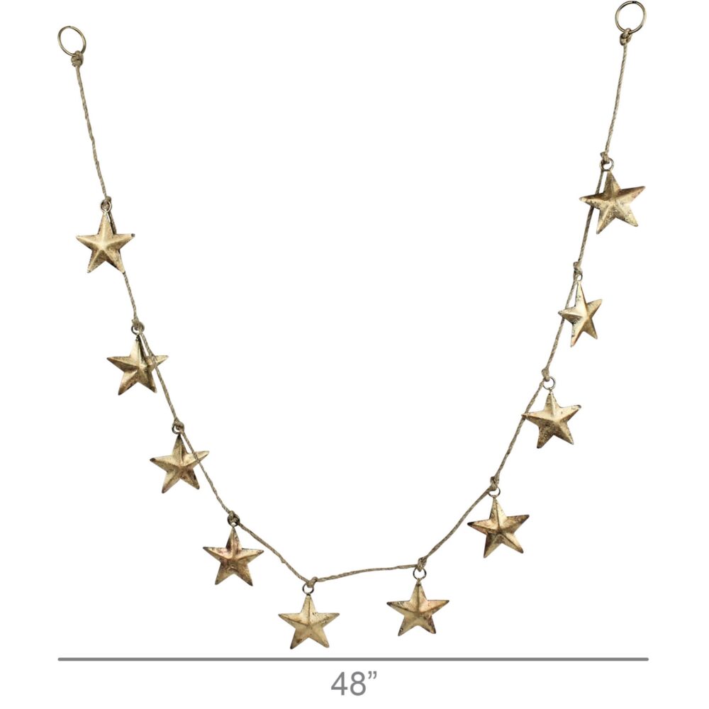 Antique Brass Star Garland by HomArt - Image 3