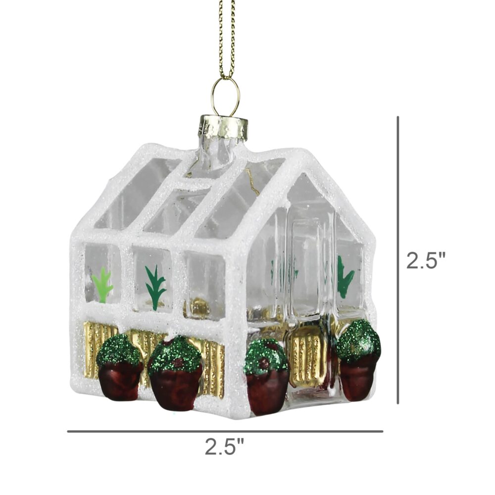 Glass Greenhouse Ornaments Set of 2 by HomArt - Image 4