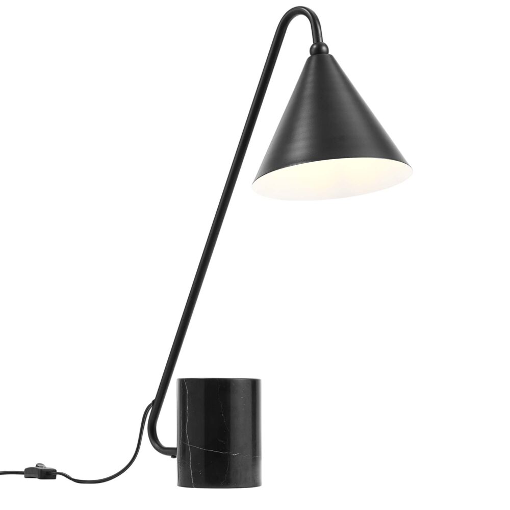 Ayla Black Table Lamp with Marble Base by Modway