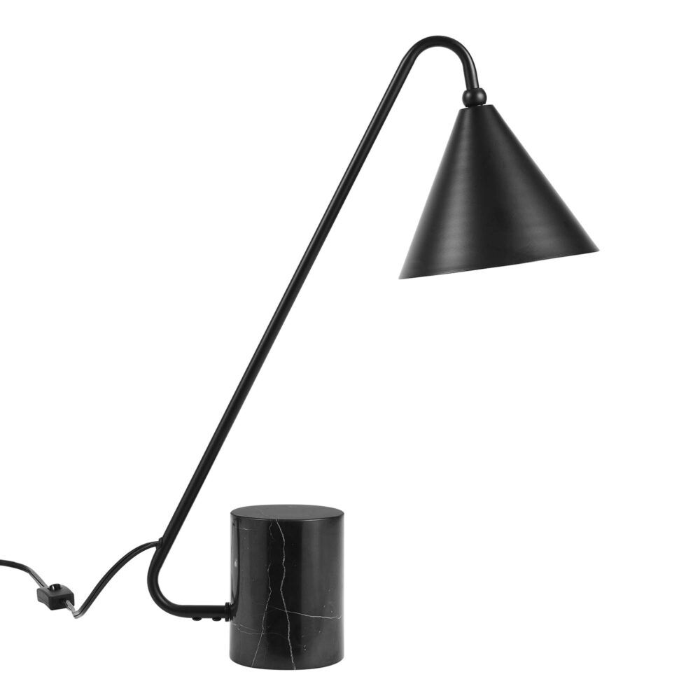 Ayla Black Table Lamp with Marble Base by Modway - Image 2