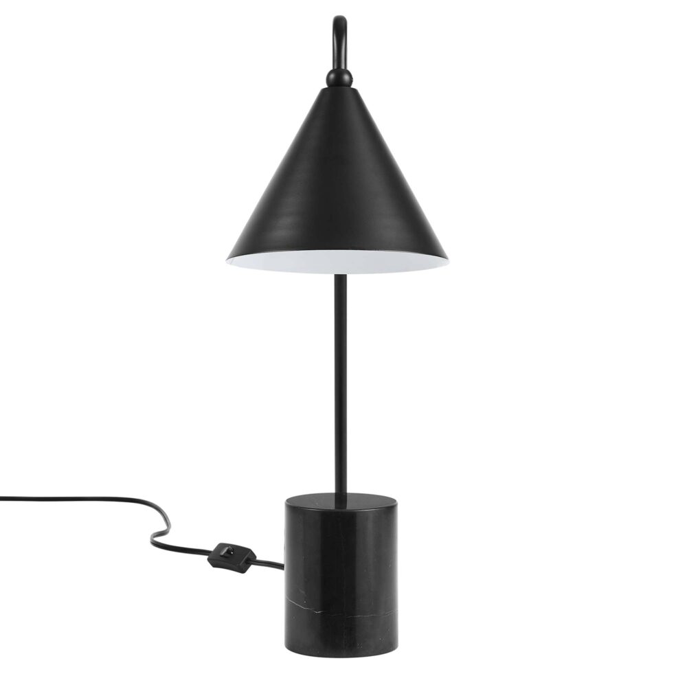 Ayla Black Table Lamp with Marble Base by Modway - Image 3