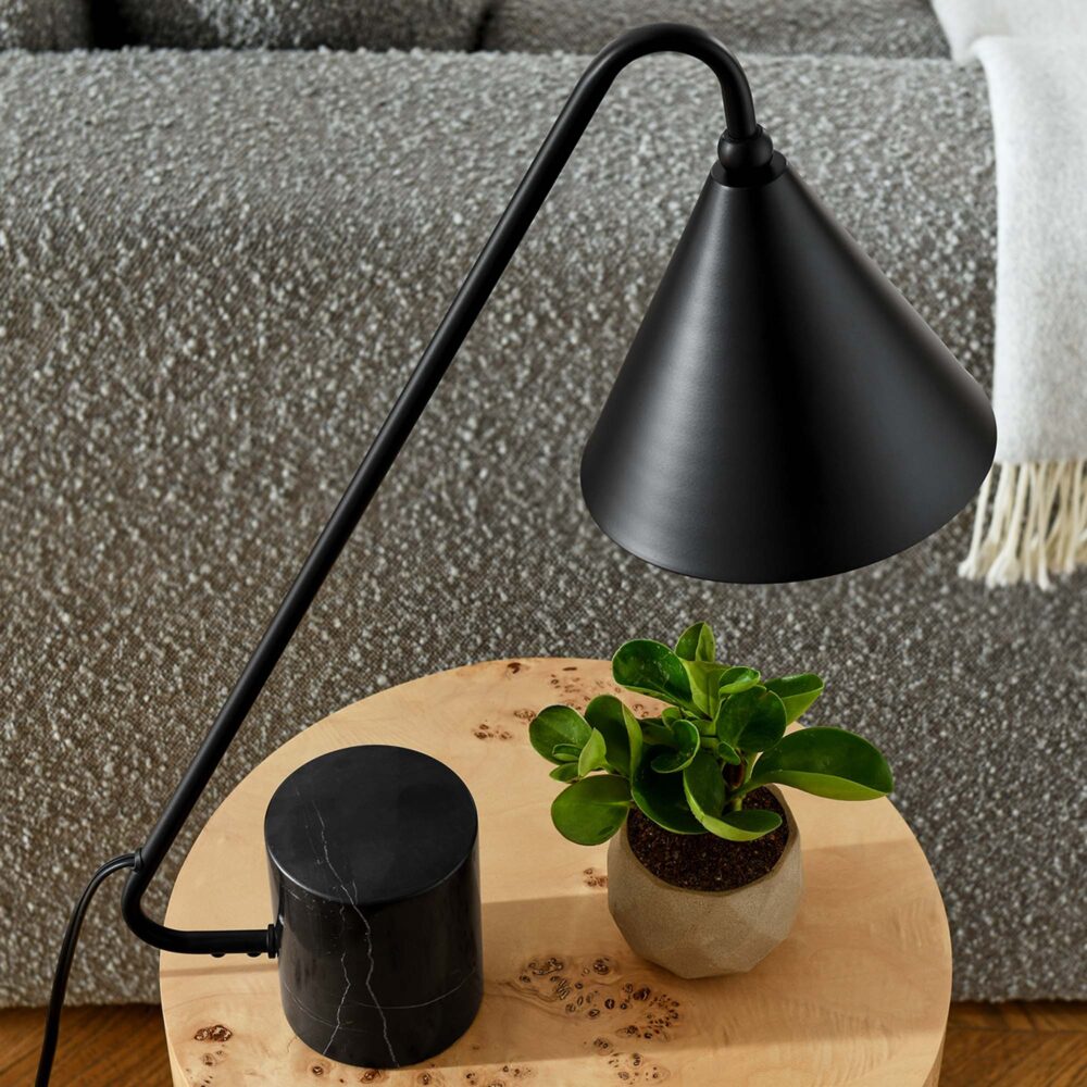 Ayla Black Table Lamp with Marble Base by Modway - Image 9