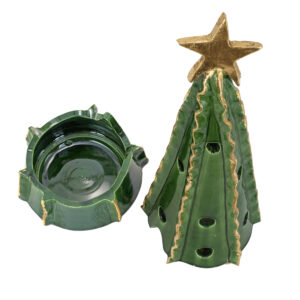 Foresta Green Large Tree with Ribbon & Gold Star by VIETRI