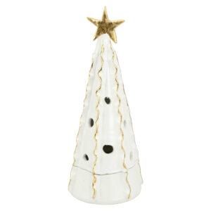 Foresta White Large Tree with Ribbon & Gold Star by VIETRI