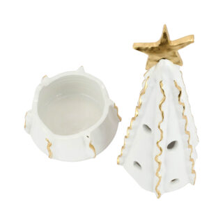 Foresta White Large Tree with Ribbon & Gold Star by VIETRI