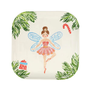 Nutcrackers Sugar Plum Fairy Square Platter by VIETRI