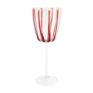 Nuovo Stripe Red Wine Glass by VIETRI