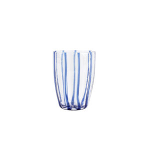 Nuovo Stripe Blue Tall Tumbler by VIETRI