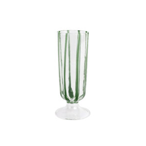 Nuovo Stripe Green Champagne Glass by VIETRI