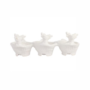 Pietra Natale Figural Deer Three-Part Server by VIETRI