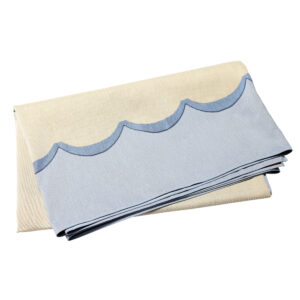 Tavola Blue Scalloped Tablecloth by VIETRI