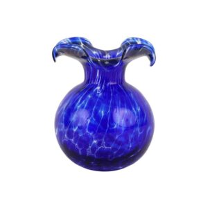 Hibiscus Glass Cobalt Tortoiseshell Bud Vase by VIETRI