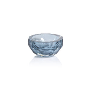 Valmorel Cut Glass Bowl, Sky Blue by Zodax