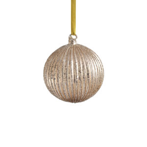 Glittering Elegance 4.75- Inch Gold Glass Ball Ornaments, Set of 4 by Zodax