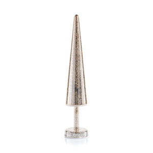 Crimbo 18" Gold Sparkle Cone LED Trees, Set of 2  by Zodax